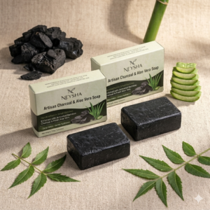 Charcoal & Aloevera soap(100gm X 2)