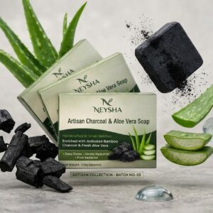 Charcoal & Aloe Vera Soap(100gm x 3)
